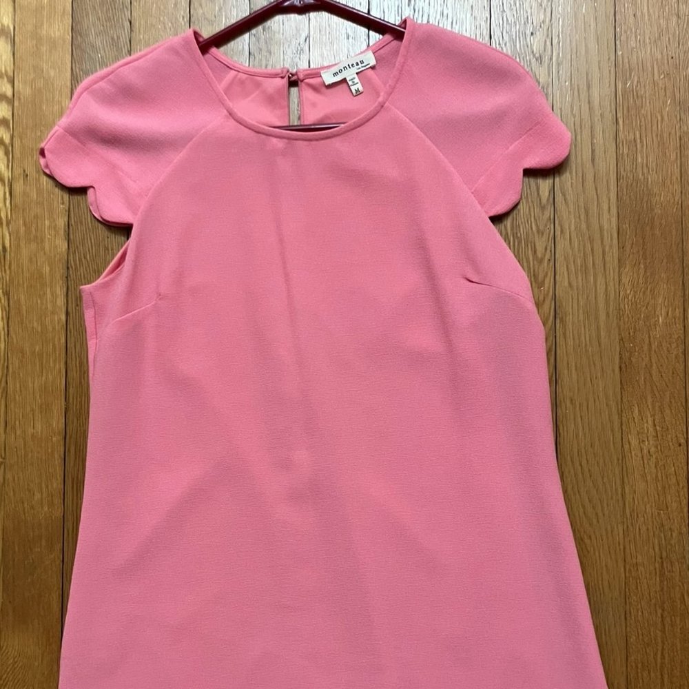 Monteau Los Angeles Size M Pink Scalloped Dress